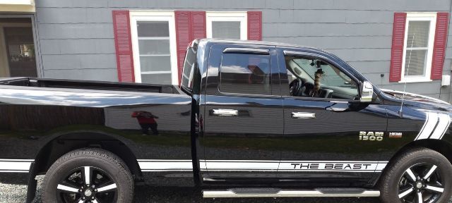 2x Pegatinas de vinilo con raya de competición 2 para Dodge Ram 1500