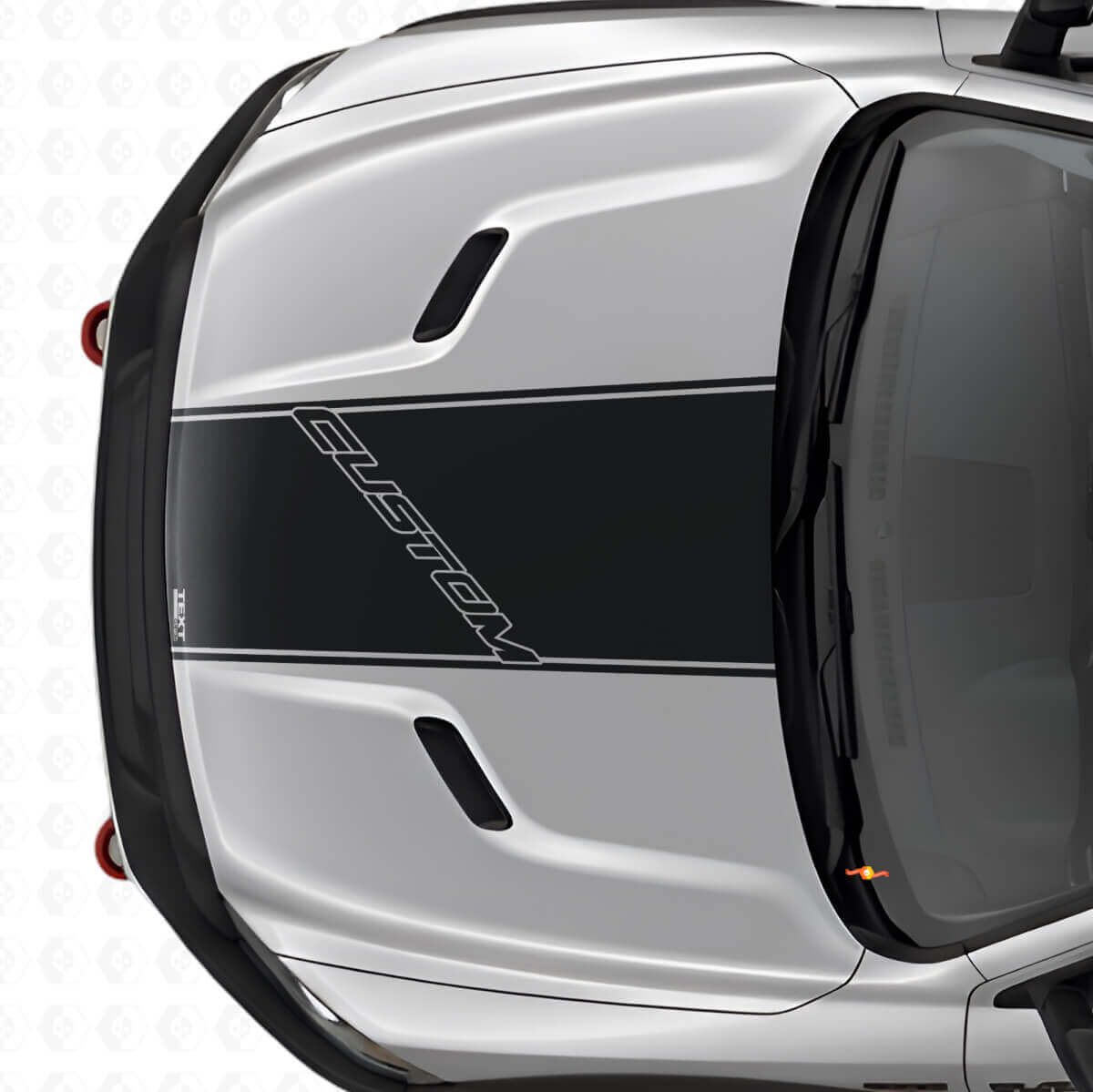 Vinilo adhesivo de letras con contorno personalizado para capó Dodge Ram Rebel