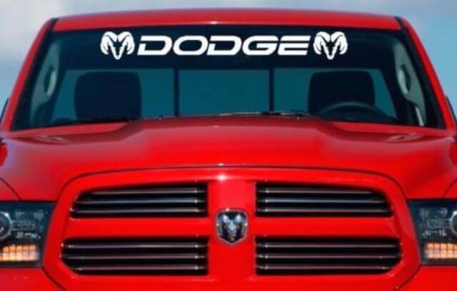 DODGE RAM Parabrisas Vinilo Calcomanía Calcomanía Personalizada 40