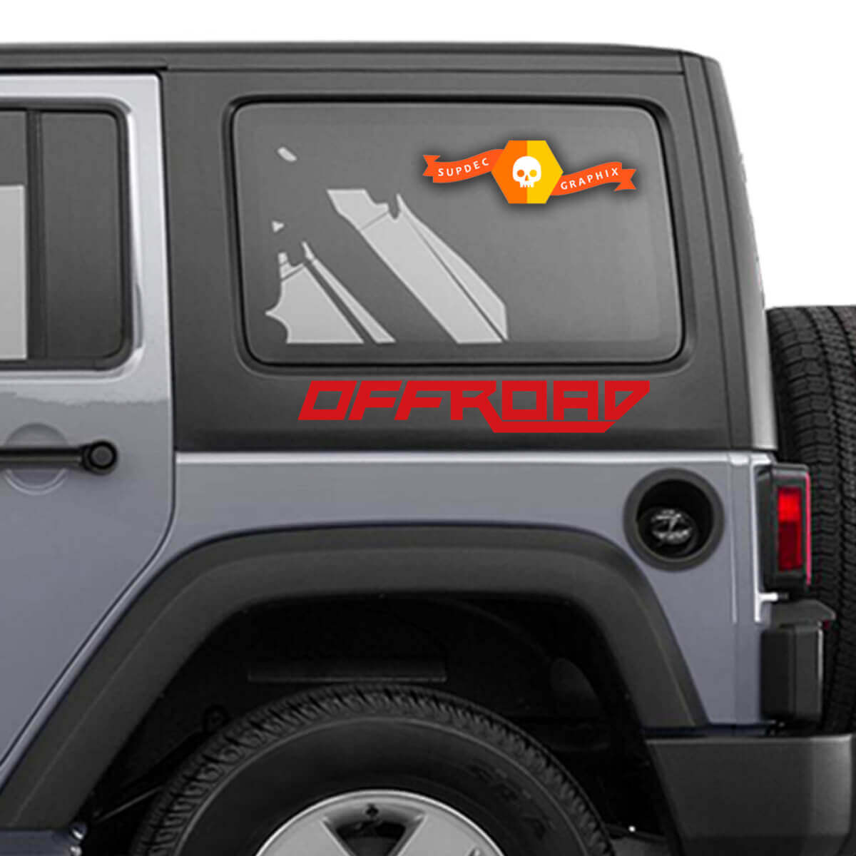 Calcomanía con letras, emblema, Logo, vinilo, todoterreno, tipo F, para Toyota, Jeep Wrangler