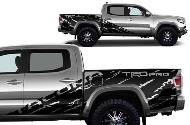 Adhesivo Vinilo Lateral Estilo Desgastado TRD Pro para Toyota Tacoma 2016-2020