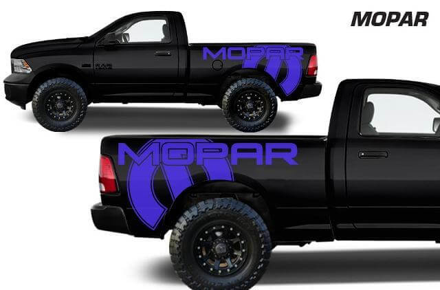 Kit de adhesivos laterales traseros de vinilo Mopar para Dodge Ram 1500/2500/3500 2009-2018