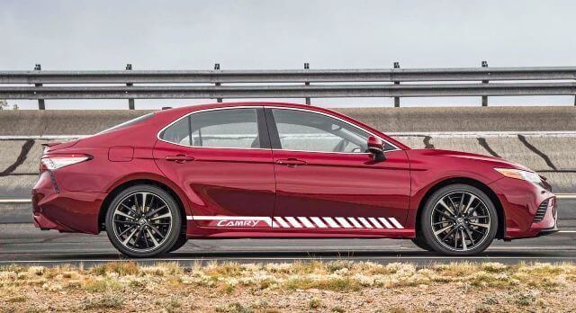 Kit de vinilos adhesivos con franjas laterales de carreras para Toyota Camry 2012-2018