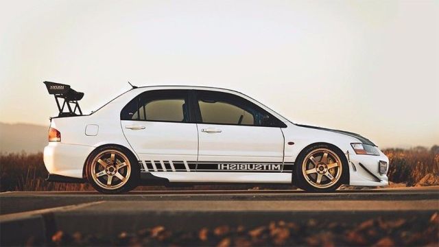 2X Gráficos de múltiples colores Mitsubishi Lancer EVO Mirage Car Racing Decal Sticker