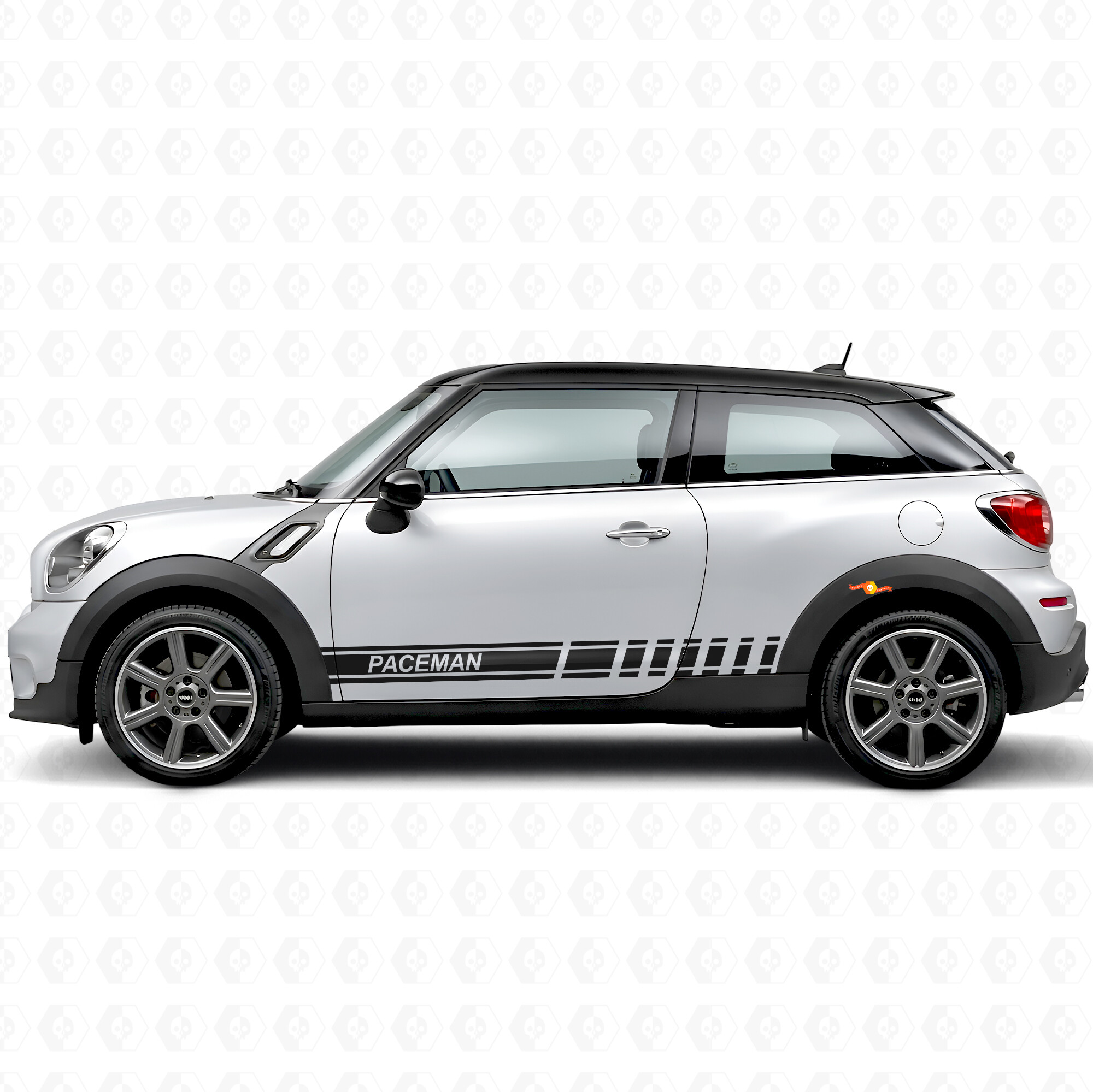 Calcomanía lateral de vinilo con rayas de carreras de marca para MINI Paceman