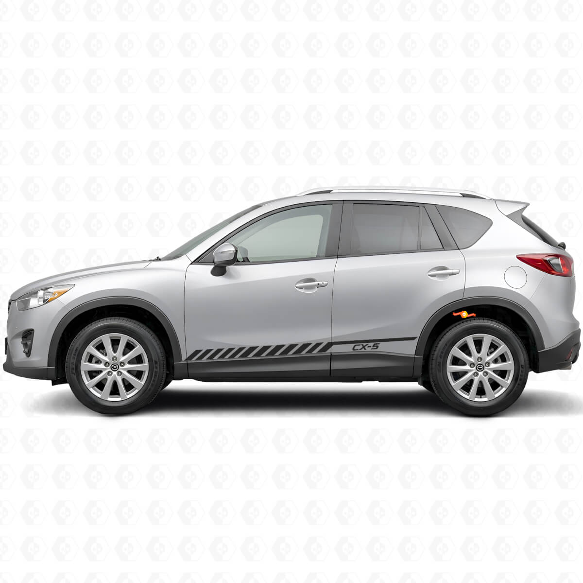 Calcomanía de vinilo lateral con franjas de carreras Strobe para Mazda CX-5 2013-2018