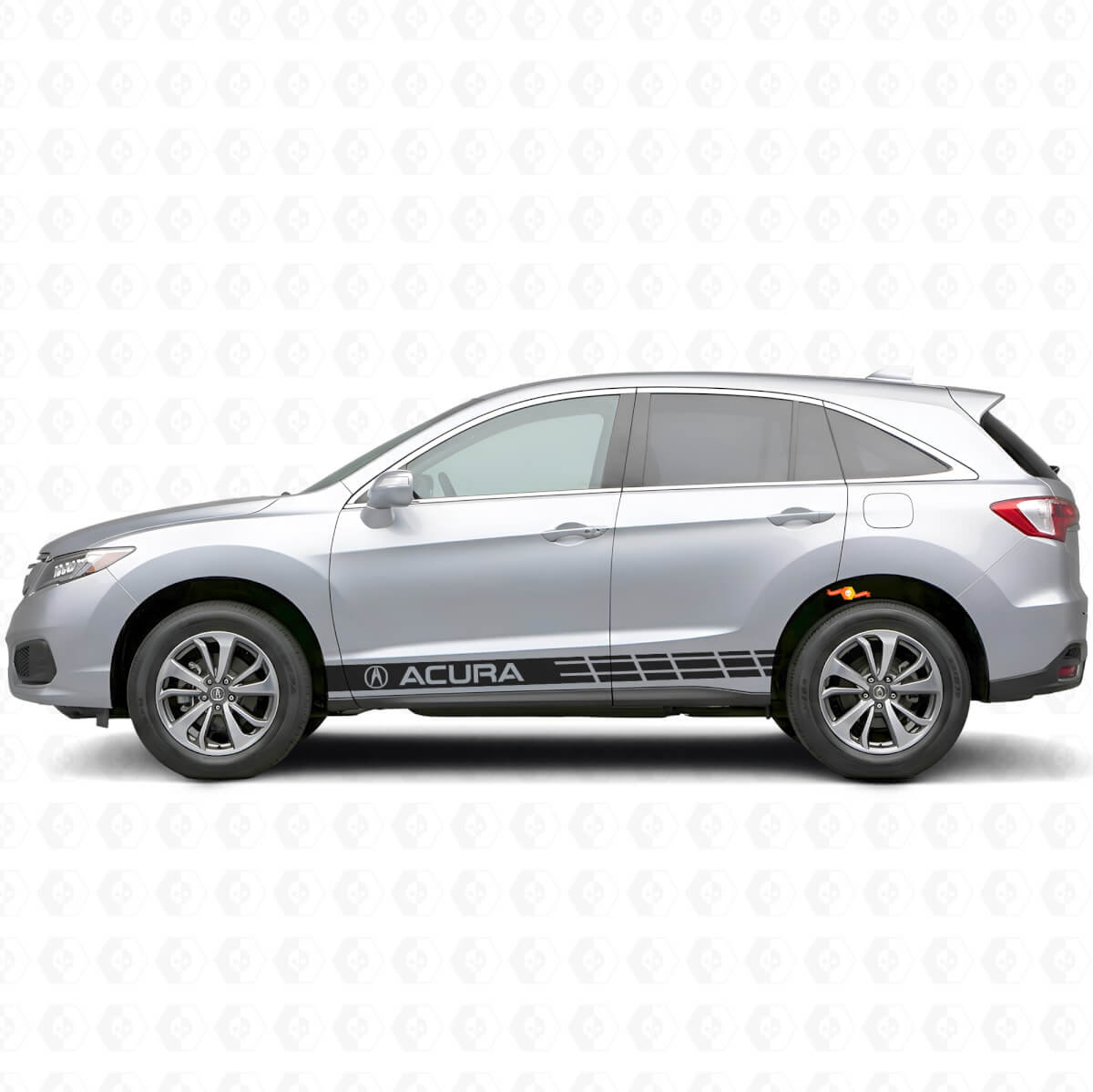 Kit de calcomanías de vinilo con rayas laterales de competición para Acura RDX MDX