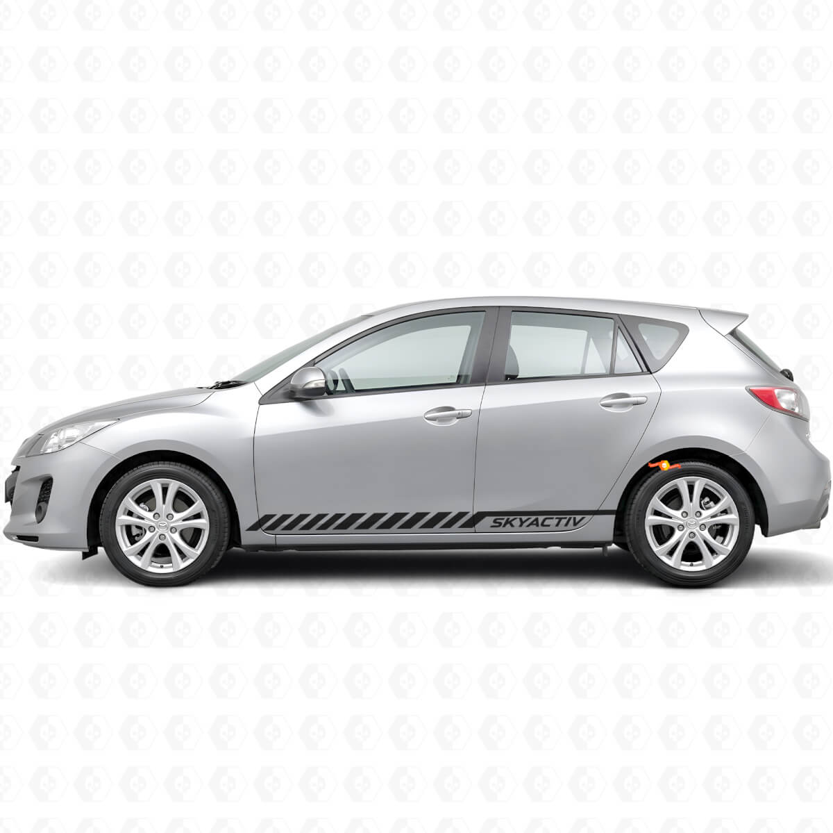 Calcomanía adhesiva de vinilo con franjas y letras Skyactiv para Mazda Mazda3 2011-2013