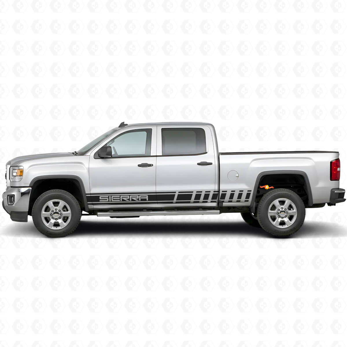 Pegatina de vinilo lateral con franjas de marca para GMC Sierra