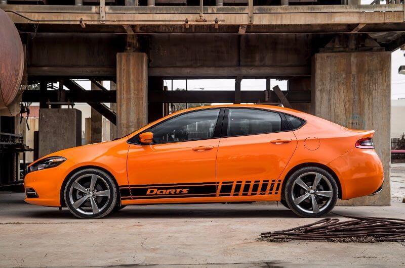 2X múltiples colores gráficos Dodge dardos símbolo coche carreras vinilo calcomanía pegatina