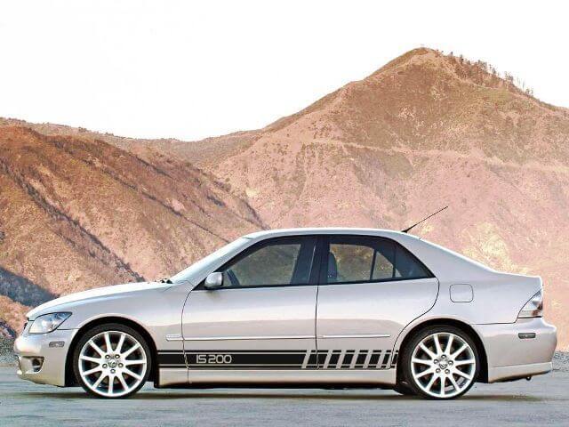 2X Gráficos de varios colores IS200 Símbolo Sport Car Racing Vinyl Decal Sticker