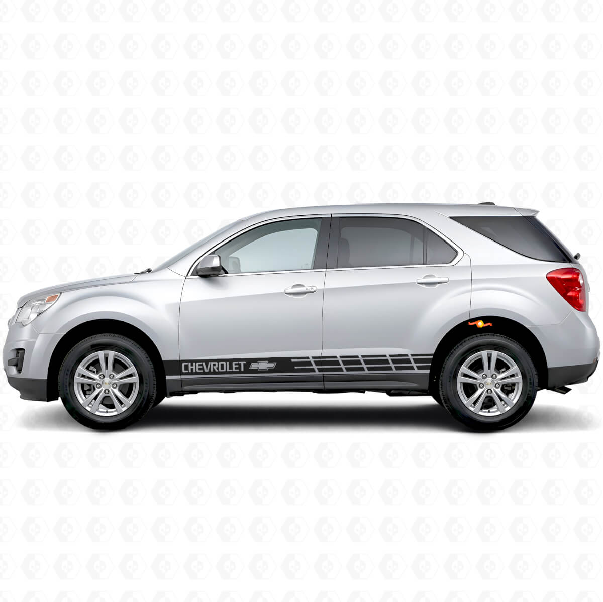 Adhesivo de vinilo lateral con franjas y logotipo Chevy para Chevrolet Equinox