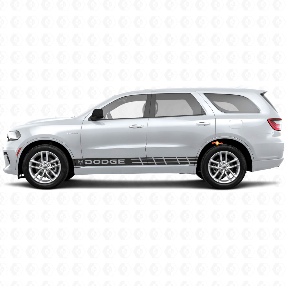 Pegatina adhesiva lateral de vinilo con rayas de marca para Dodge Durango