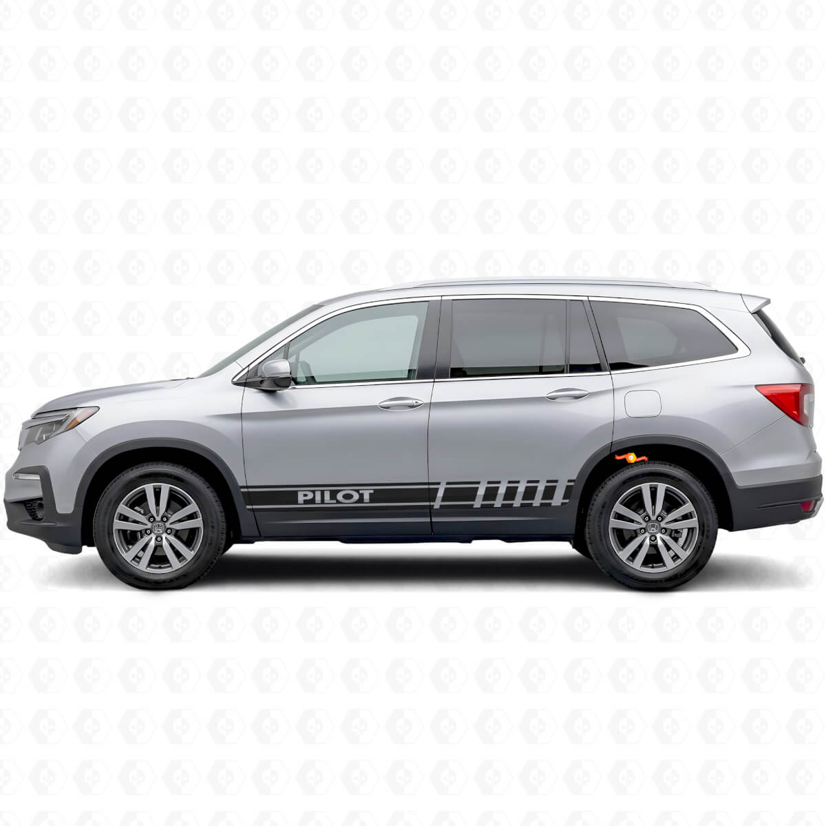 Calcomanía de vinilo lateral con franjas de acento de marca para Honda Pilot