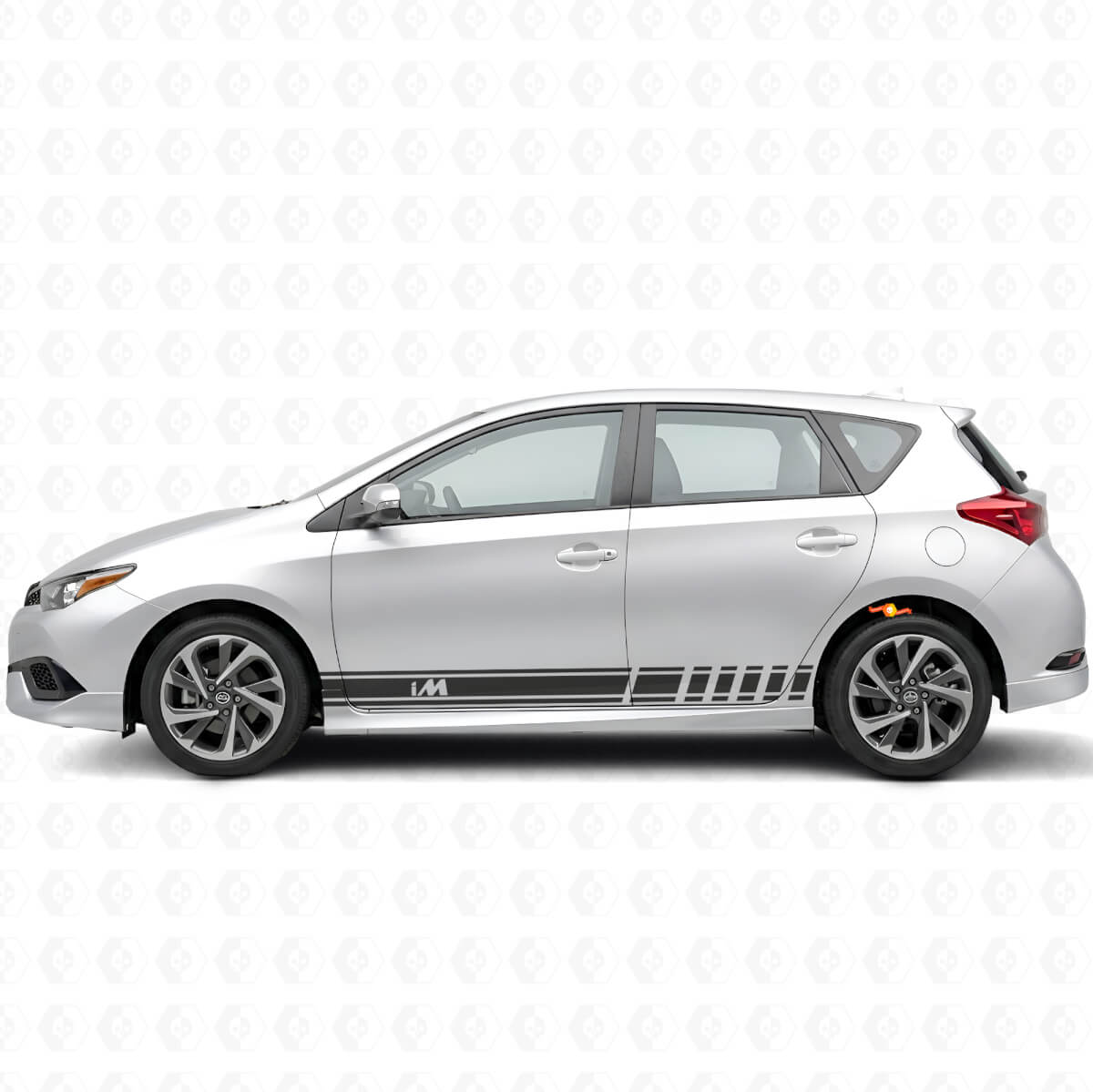 Kit de Pegatinas Laterales de Vinilo con Rayas y Símbolo iM para Coches Toyota Scion