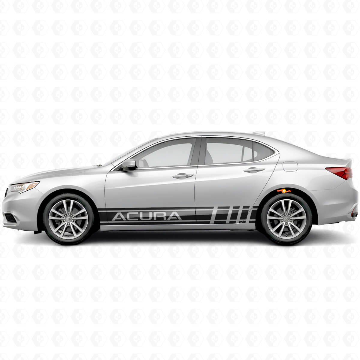 Juego de Pegatinas de Vinilo con Rayas Laterales de Estilo Racing para Acura ILX TLX RLX