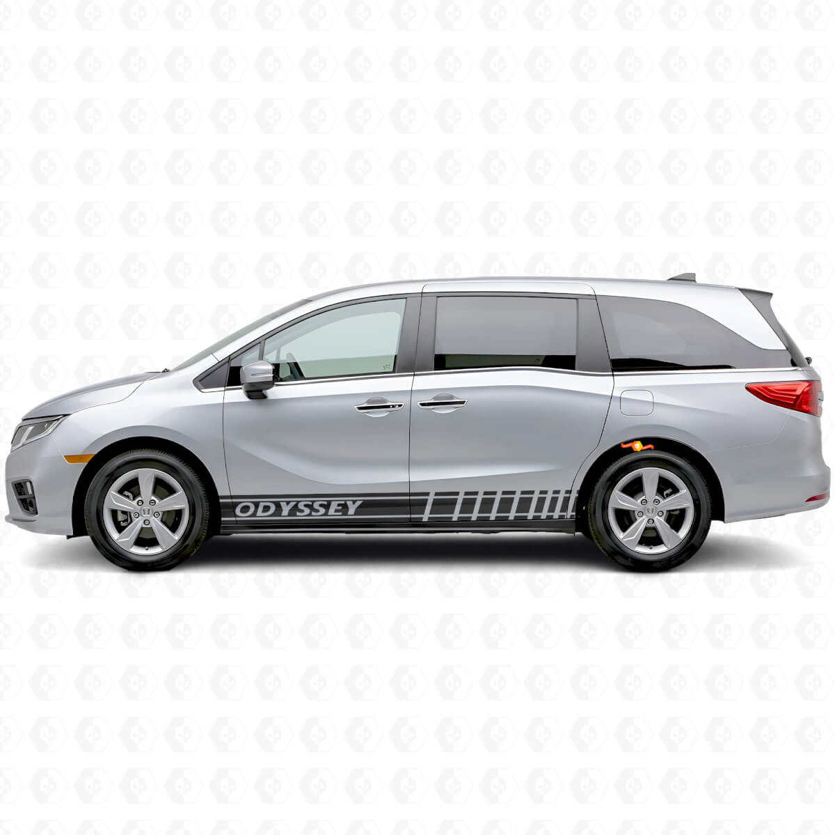 Calcomanía adhesiva lateral de vinilo con franjas estilo racing para Honda Odyssey 2018-2020
