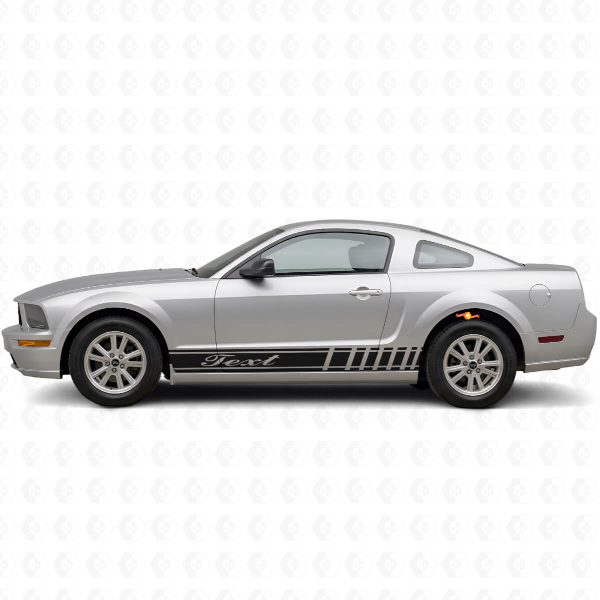 Kit de vinilos laterales personalizados estilo racing para Musclecar Musclecarmodel
