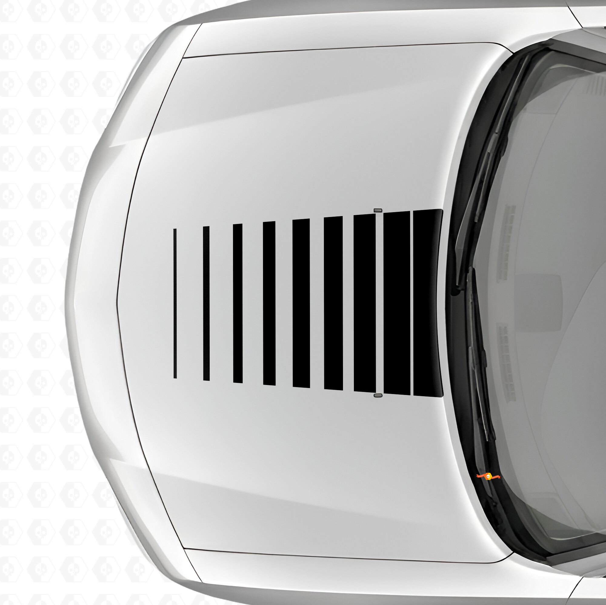 Calcomanía de vinilo con franjas estilo estroboscópico para capó Dodge Charger 2006-2010