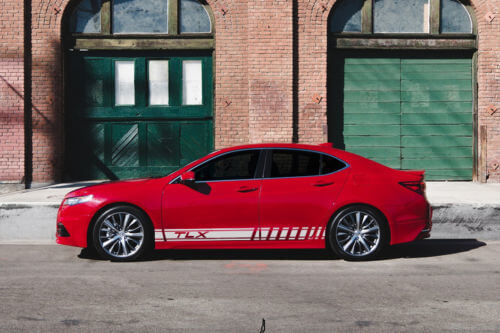 2X Gráficos de varios colores Acura TLX Símbolo Car Racing Vinilo Calcomanía Etiqueta
