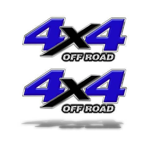 4X4 OFF ROAD ETIQUETA PEGATINA Gráficos azules Chevy Ford Dodge Truck Mk505OR4

