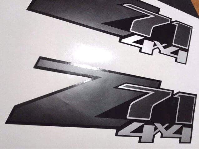 Z71 4x4 calcomanías pegatinas silverado chevrolet truck chevy NEGRO MATE (juego)
