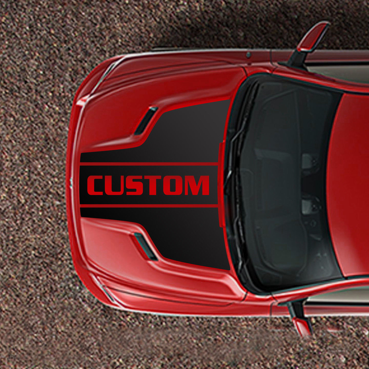RAM 1500 Sport Hood Sticker Calcomanía Juego de rayas TEXTO PERSONALIZADO 5.7 MOPAR DODGE..
