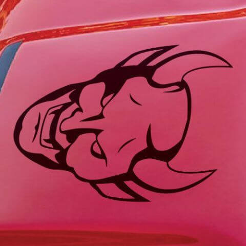 Dodge Demon Challenger SRT Hood Scoop Logo Ca vinilo calcomanía gráfica pegatina