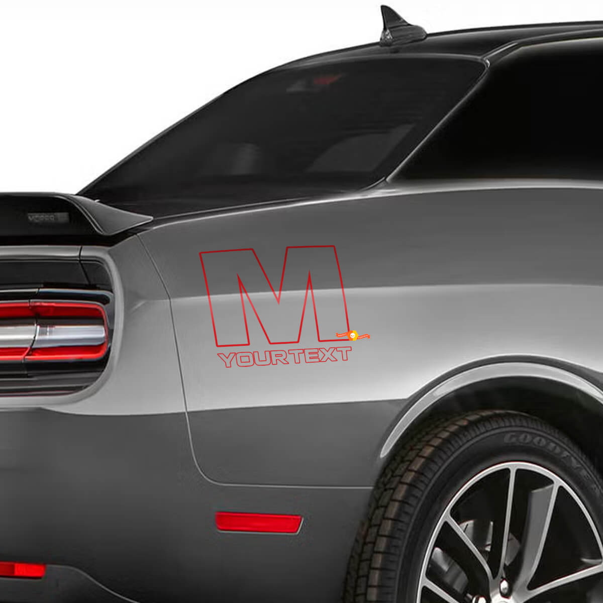 Adhesivo de Vinilo Lateral Trasero con Logotipo Mopar M 2 para Dodge Challenger