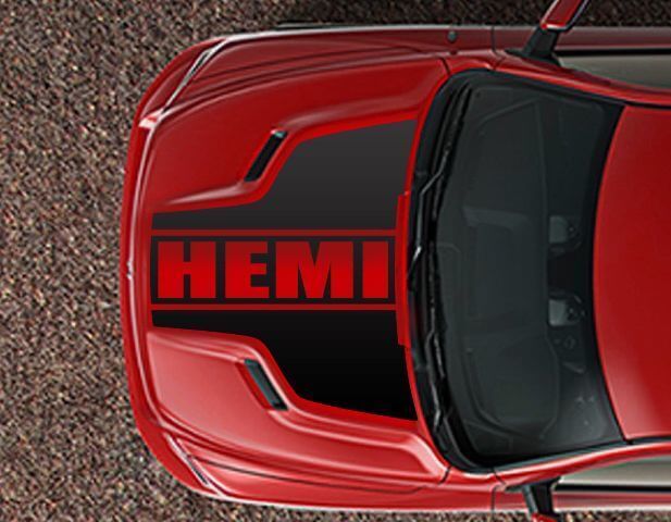 Juego de calcomanías de vinilo con contorno HEMI para capó para Dodge RAM 1500