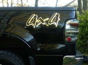 Adhesivo de vinilo estilo grunge 4x4 para cabecera de cama para Chevrolet Silverado