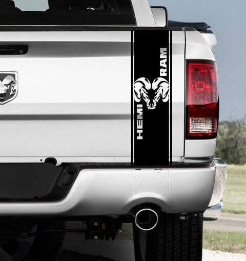 Calcomanía de cinta gráfica para caja de camión 2 puerta trasera SRT10 para Dodge Ram 1500