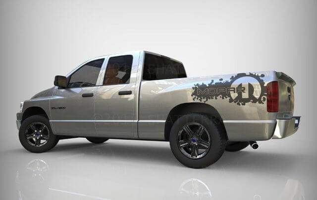 Dodge Ram 1500 2500 3500 vinilo calcomanía carreras pegatina raya Hemi Mopar 5.7L DS046