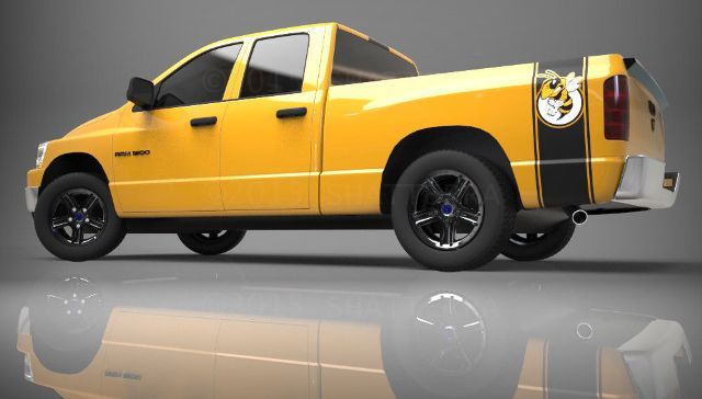 1500 2500 Truck Bed Side Stripe Rumble Bee Ram Dodge vinilo calcomanía PDS018A