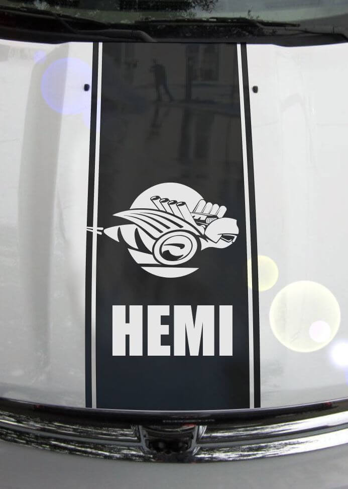 Ram Truck 1500 2500 3500 Bee Hood Stripes vinilo calcomanía gráfico DH-006B