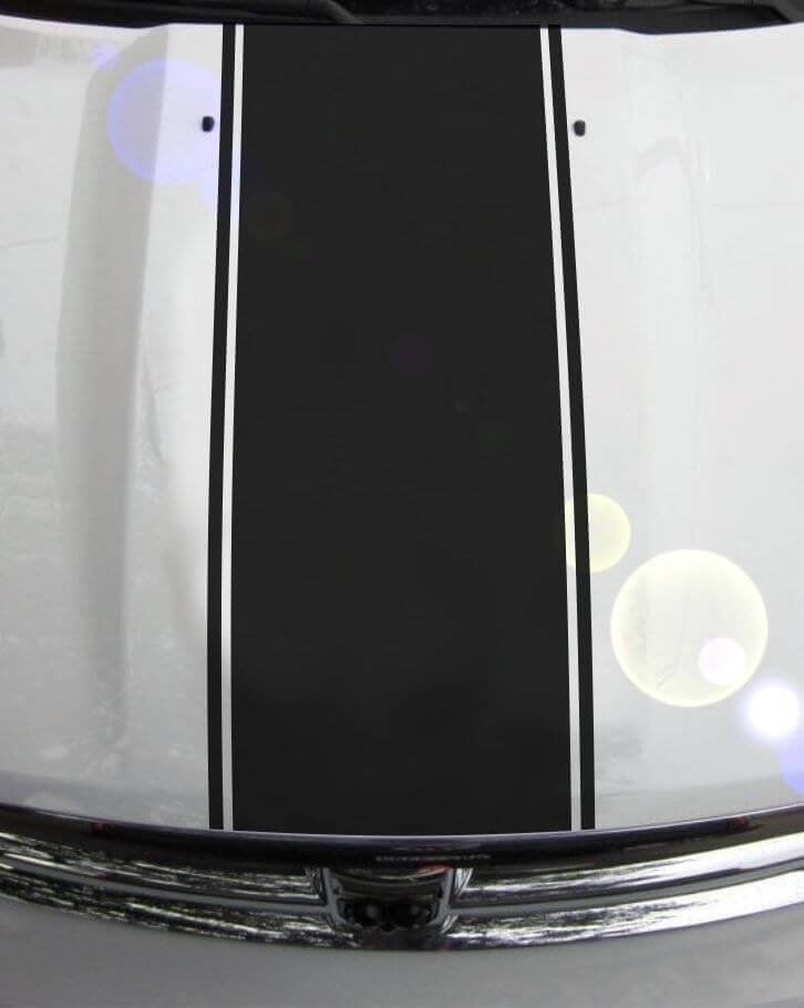 Calcomanía de vinilo con franjas contorneadas para capó para Dodge Ram 1500 2500 3500