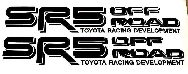 Calcomanías de vinilo laterales estilo Off Road SR5 para Toyota Tacoma