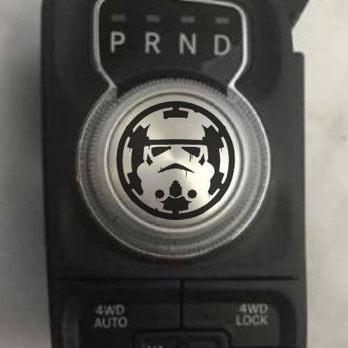 Calcomanía de vinilo para palanca de cambios Empire Stormtrooper para Dodge Ram