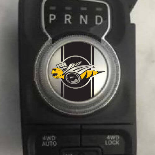 Dodge Ram Rumble Bee Stinger Edition logo Shift Knob calcomanía vinilo gráfico