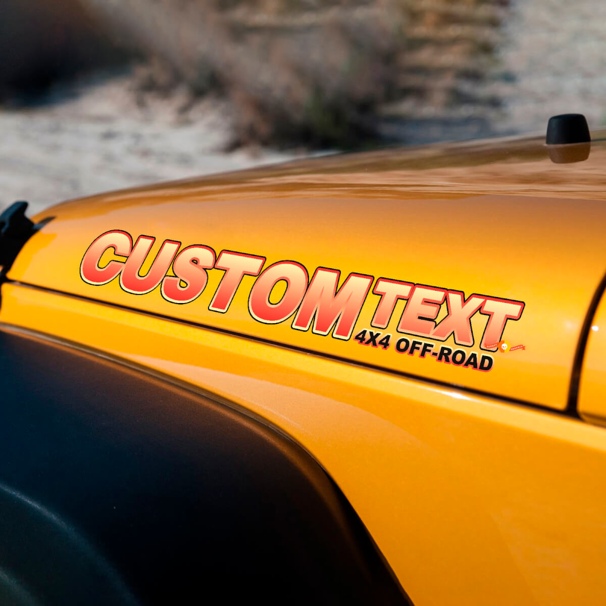 Calcomanías de vinilo con letras 4x4 Off Road para capó de Jeep Wrangler