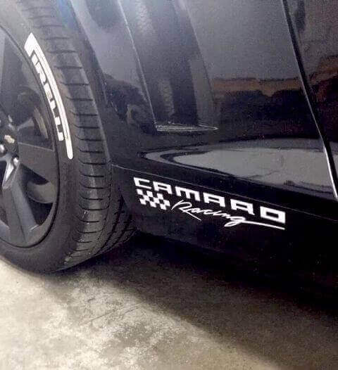 Calcomanía de vinilo para faldón lateral de carreras Camaro Kir para Chevrolet Camaro