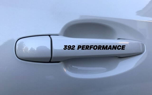 Calcomanías de vinilo para manijas de puerta 392 Performance para Dodge Challenger