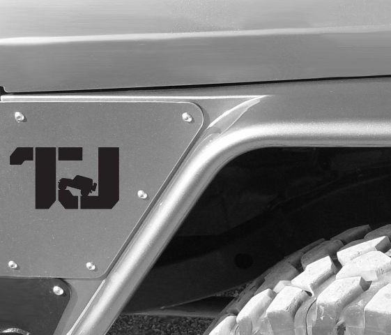 TJ Jeep Wrangler CUSTOM Pegatinas Calcomanías calidad premium grado automotriz 2 Pegatinas Calcomanías conjunto

