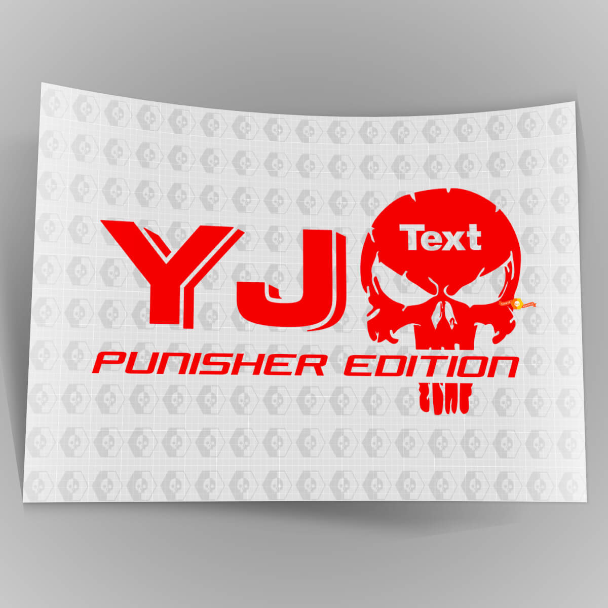 Juego de Calcomanías de Vinilo Edición Punisher Personalizado para Jeep XJ