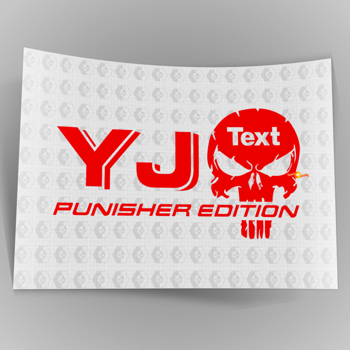 Adhesivo vinilo personalizado pareja edición Punisher para Jeep YJ