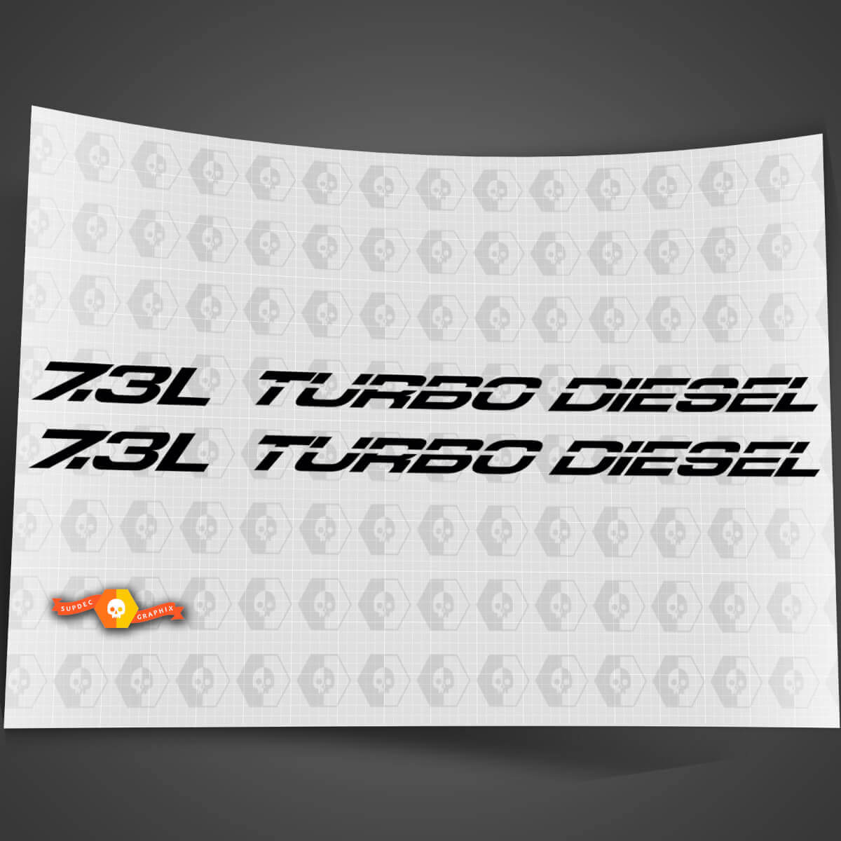 Juego de adhesivos de vinilo para capó Turbo Diesel 7.3L para Musclecar F-250/350