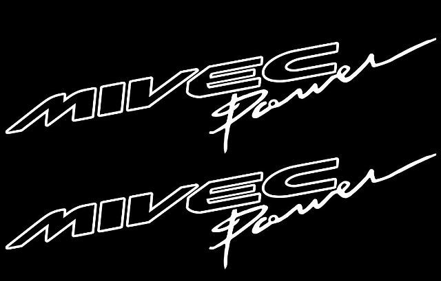 Calcomanía adhesiva de vinilo universal Mivec Power para Mitsubishi Lancer Evolution