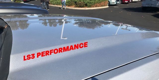 LS3 Performance Hood Vinilo adhesivo con logotipo Corvette ZR1 Pontiac G8 Camaro SS GM Rojo
