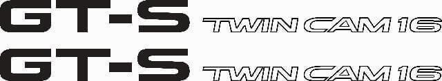 Juego de Calcomanías Laterales de Vinilo GT-S Twin Cam 16 para Toyota Corolla AE86