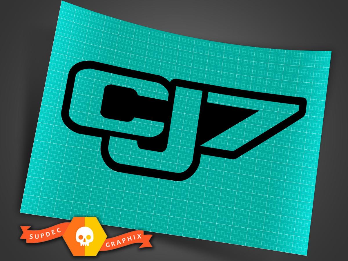 Calcomanía adhesiva de vinilo universal con logotipo CJ7 para Jeep CJ CJ-7